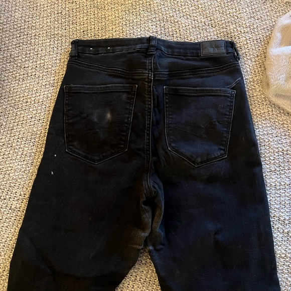 Black High Waisted Jeans American Eagle - Picture 1 of 4
